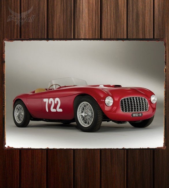 Металлическая табличка Ferrari 166 Inter Spyder Corsa Металлическая табличка Ferrari 166 Inter Spyder Corsa
